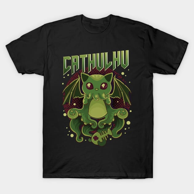 Cute & Funny Cathulhu Kawaii Cat Cthulhu T-Shirt by theperfectpresents